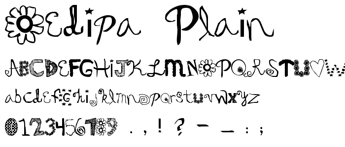 Oedipa Plain font